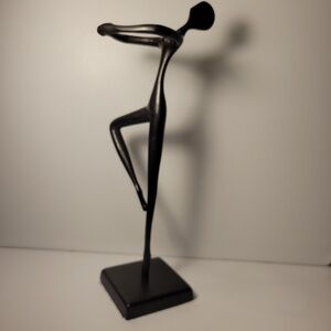 IKEA Bodrul Khalique Ballerina Sculpture Modern Minimalist Black Metal Figurine